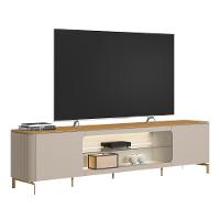 Rack Bancada Tv 85 Pol 239cm Com Led Martan Tauari/off Flex L06 - Mpozenato - 1