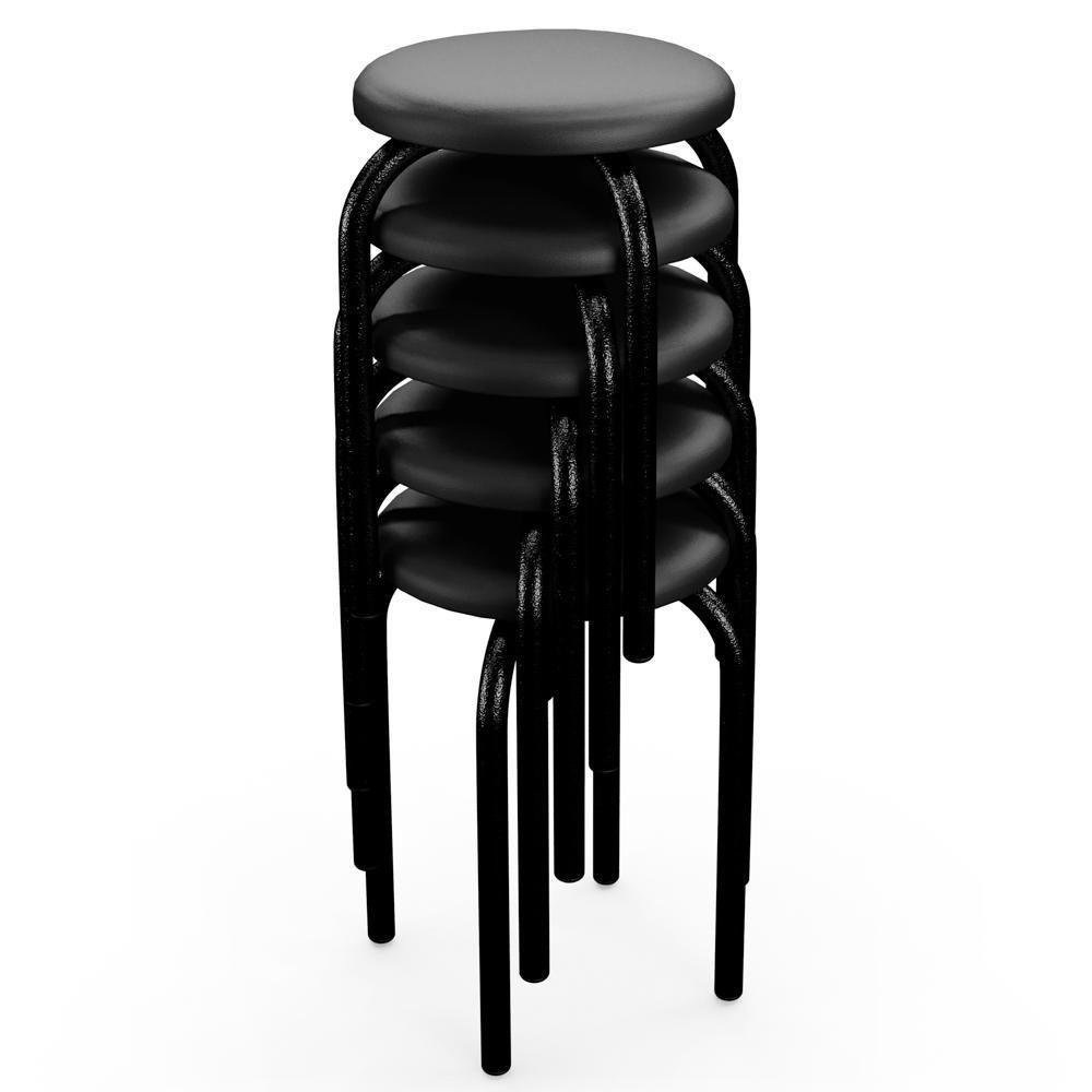 Mesa De Cozinha Bistrô Porto Preto 90cm Com 2 Banquetas Industriais Maviê Preto - Mpozenato - 7