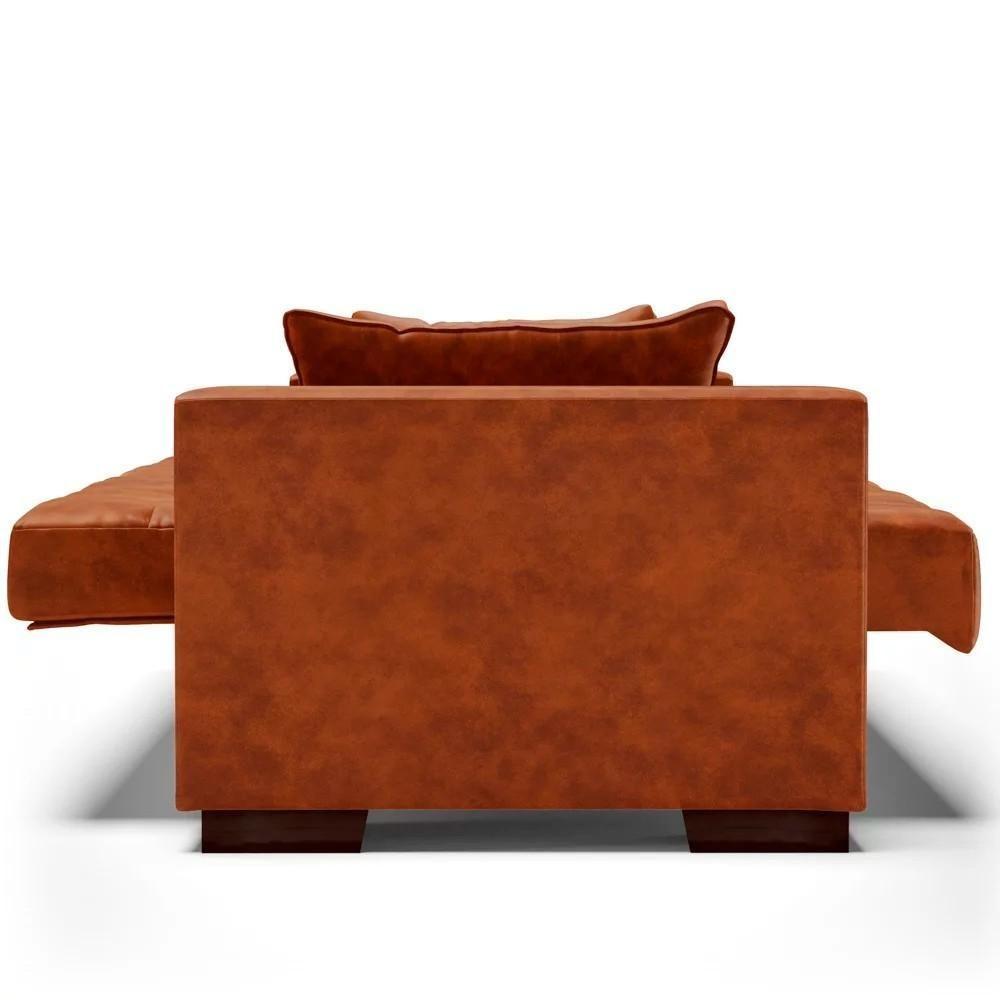 Sofá Cama Para Sala De Estar Lisboa Couríssimo Nozes - Ibiza - 8