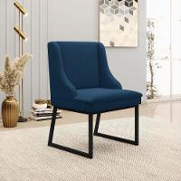 Cadeira Sala De Jantar Industrial Preto Kit 4 Liz Bouclê Azul D03 - D'rossi - 3