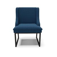 Cadeira Sala De Jantar Industrial Preto Kit 4 Liz Bouclê Azul D03 - D'rossi - 9