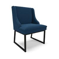 Cadeira Sala De Jantar Industrial Preto Kit 4 Liz Bouclê Azul D03 - D'rossi - 10