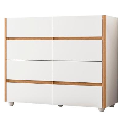Cômoda Para Quarto 8 Gavetas 120cm Lynd A02 Branco-freijó - Mpozenato