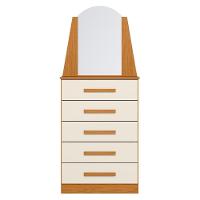 Cômoda Para Quarto Com Penteadeira Laris A02 Off-cinamomo - Mpozenato - 5