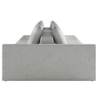 Sofá Ilha Modular Com Puff Para Sala Living 232cm Georgia Z08 Linho Cinza Claro - Mpozenato - 6