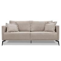 Sofá 2 Lugares 180cm Pés De Metal Vecchia S06 Linho Areia - Mpozenato - 5