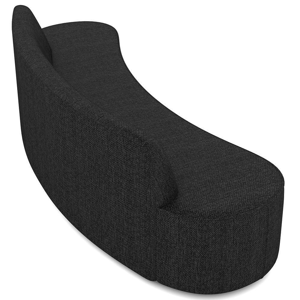 Sofá 5 Lugares Para Sala De Estar Living 300cm Koane D06 Linho Preto - Mpozenato - 7