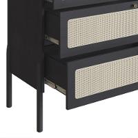 Cômoda Para Quarto 3 Gavetas Pés Madeira Arlo A10 Nero-preto - Mpozenato - 8