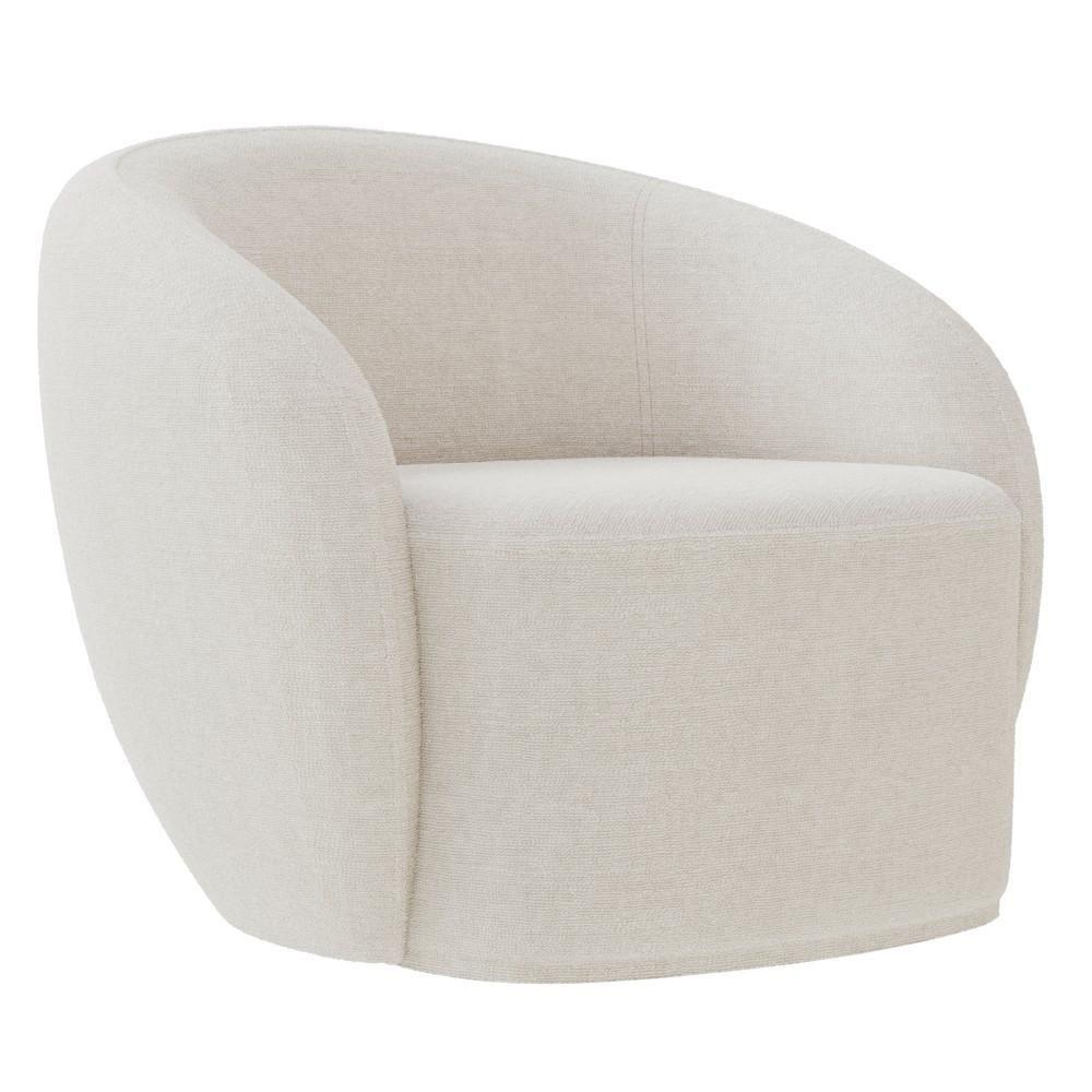 Sofá 2 Lugares Living 160cm E 1 Poltrona Giratória Garbin Z08 Boucle Bege - Mpozenato - 8