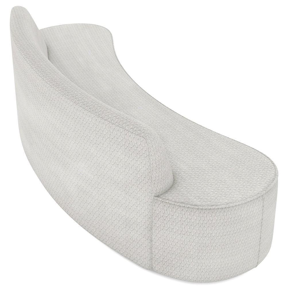 Sofá 5 Lugares Para Sala De Estar Living 300cm Koane D06 Bouclê Off White - Mpozenato - 7