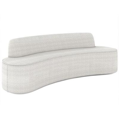Sofá 5 Lugares Para Sala De Estar Living 300cm Koane D06 Bouclê Off White - Mpozenato