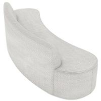 Sofá 5 Lugares Para Sala De Estar Living 300cm Koane D06 Bouclê Off White - Mpozenato - 7