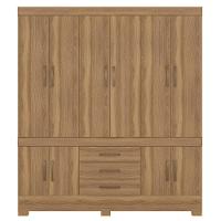 Guarda Roupa Casal 10 Portas 3 Gavetas New Murano D02 Amendola Touch - Mpozenato - 5