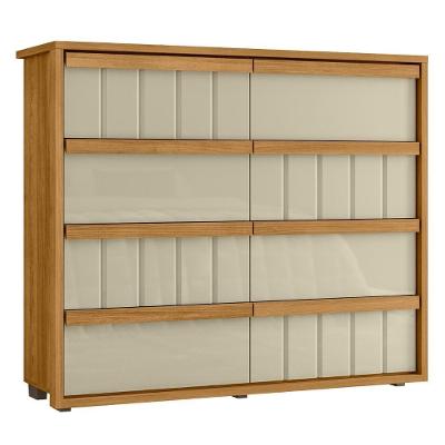 Cômoda Para Quarto Com 8 Gavetas 136cm Avila Opala-cumaru Z10 - Mpozenato