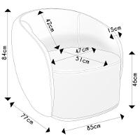 Poltrona Para Sala De Estar Orgânica Kit Com 2 Garbin Z08 Boucle Cinza - Mpozenato