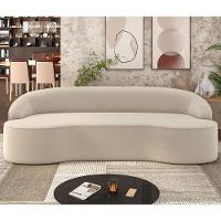 Sofá 4 Lugares Para Sala De Estar Living 230cm Theo D06 Veludo Creme - Mpozenato - 2