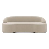 Sofá 4 Lugares Para Sala De Estar Living 230cm Theo D06 Veludo Creme - Mpozenato - 6