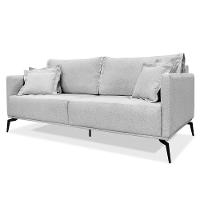 Sofá 2 Lugares 180cm Pés De Metal Vecchia S06 Linho Grigio - Mpozenato - 1