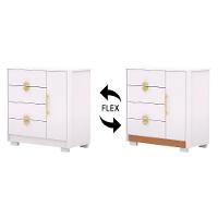 Cômoda Para Quarto 93cm Com 1 Porta Nara Flex Branco V02 - Mpozenato - 5