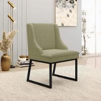 Cadeira Sala De Jantar Industrial Preto Kit 4 Liz Bouclê Pistache D03 - D'rossi - 3