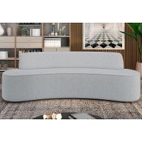 Sofá 4 Lugares Para Sala De Estar Living 230cm Koane D06 Linho Cinza Claro - Mpozenato - 2