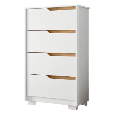Cômoda Para Quarto 4 Gavetas 70cm Sole Flex Branco-freijó - Albatroz