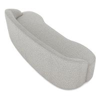 Sofá 3 Lugares Para Sala De Estar Living 210cm Theo D06 Bouclê Creme - Mpozenato - 7