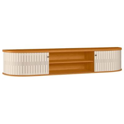 Rack Suspenso Tv 75 Polegadas 2 Portas 183 Cm Algarve Madetec Cinamomo Off White