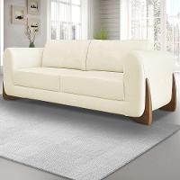 Sofá 2 Lugares Base De Madeira 160cm Izzy S06 Linho Pérola - Mpozenato - 2