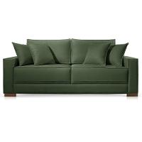 Sofá 2 Lugares Fixo Living Hotello Veludo Verde 1,8m - 2