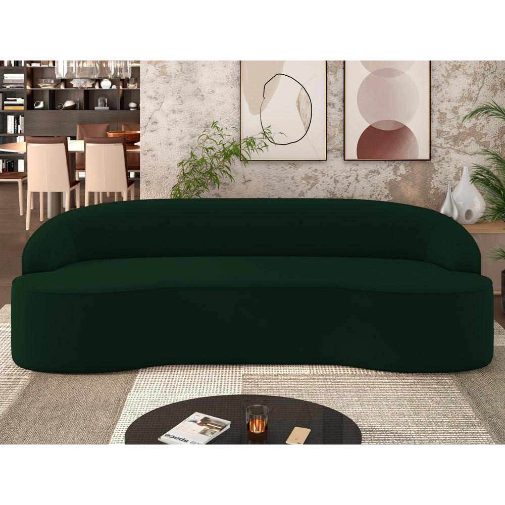 Sofá 5 Lugares Para Sala De Estar Living 280cm Theo D06 Veludo Esmeralda - Mpozenato - 2
