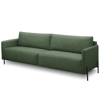 Sofá 3 Lugares Para Sala De Estar Living 204cm Industrial Italy F04 Tramado Verde - Lyam Decor