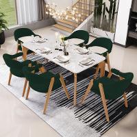 Kit 05 Cadeiras De Jantar E Estar Living Estofada Nadja L02 Suede Verde Musgo - Lyam Decor - 2