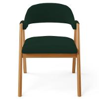 Kit 05 Cadeiras De Jantar E Estar Living Estofada Nadja L02 Suede Verde Musgo - Lyam Decor - 3