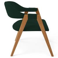 Kit 05 Cadeiras De Jantar E Estar Living Estofada Nadja L02 Suede Verde Musgo - Lyam Decor - 6