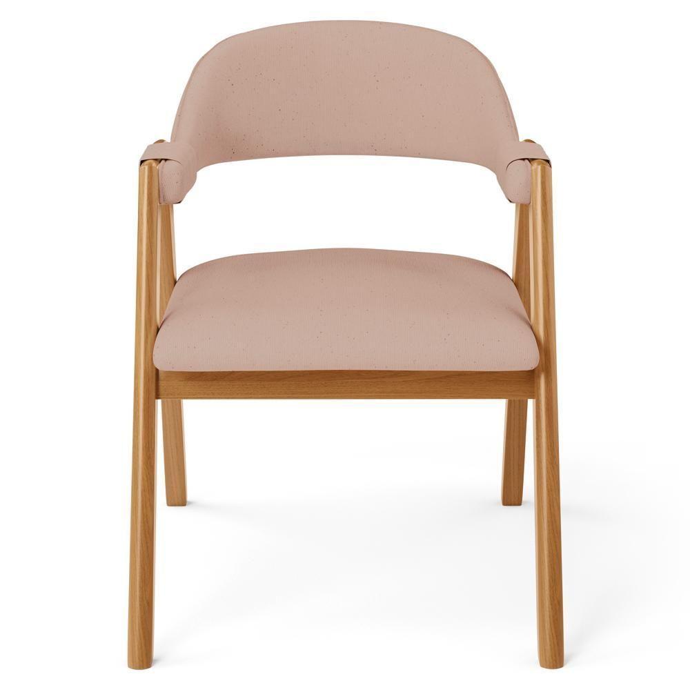 Kit 02 Cadeiras De Jantar E Estar Living Estofada Nadja L02 Linho Rosê - Lyam Decor - 3