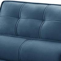 Sofá Retrátil Reclinável Para Sala 3 Lugares 210cm Samir F04 Veludo Azul - Lyam Decor - 3