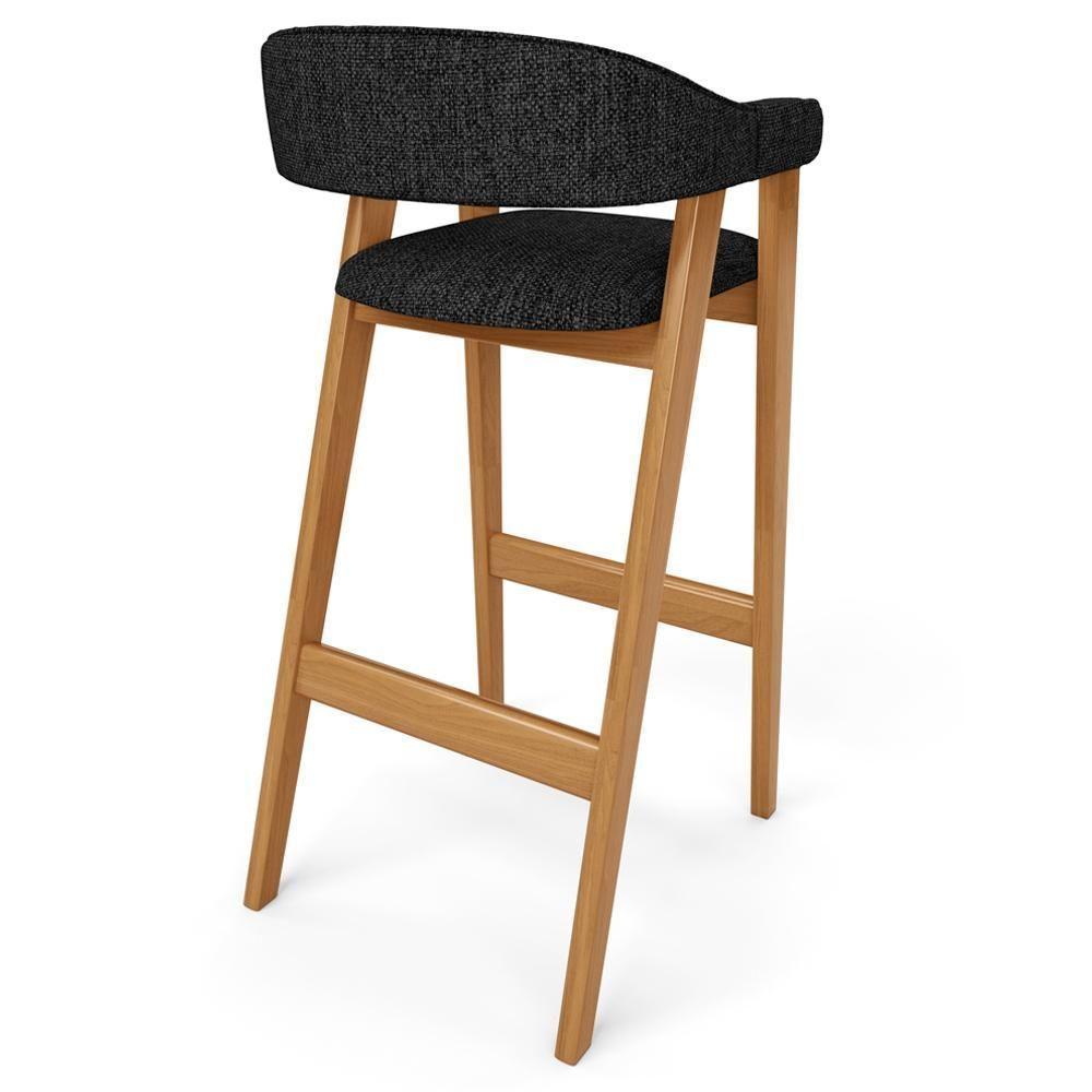 Kit 06 Banquetas Alta Bar Cozinha Sala De Jantar Bar Nadja L02 Linho Chumbo - Lyam Decor - 8