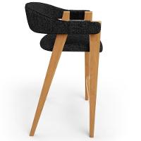 Kit 06 Banquetas Alta Bar Cozinha Sala De Jantar Bar Nadja L02 Linho Chumbo - Lyam Decor - 7