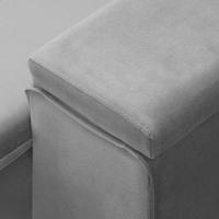 Sofá Retrátil Reclinável Para Sala 3 Lugares 210cm Niels F04 Veludo Cinza Claro - Lyam Decor - 7