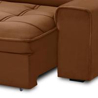 Sofá Retrátil Reclinável Para Sala 3 Lugares 210cm Asaph F04 Veludo Terracota - Lyam Decor - 10