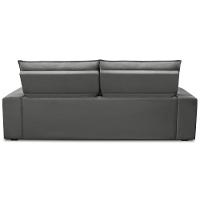 Sofá Retrátil Reclinável Para Sala 3 Lugares 210cm Asaph F04 Veludo Cinza Escuro - Lyam Decor - 7