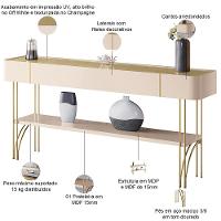 Kit Aparador La Vie Com Mesa De Centro Harmony B01 Off White Champagne - Lyam Decor - 3