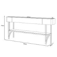 Kit Aparador La Vie Com Mesa De Centro Harmony B01 Off White Champagne - Lyam Decor - 5