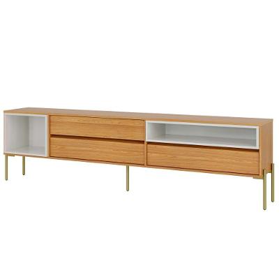 Rack Para Sala De Estar Tv 60 Pol 224cm Industrial Sorah D03 Freijó Off White - Lyam Decor