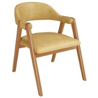 Kit 05 Cadeiras De Jantar E Estar Living Estofada Nadja L02 Couríssimo Fendi - Lyam Decor - 7