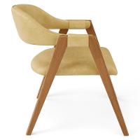 Kit 05 Cadeiras De Jantar E Estar Living Estofada Nadja L02 Couríssimo Fendi - Lyam Decor - 8