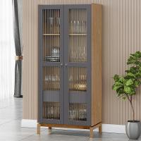 Cristaleira Para Sala De Jantar Bar 2 Portas 1 Gaveta Esdras F06 Tauari Concret - Lyam Decor - 2