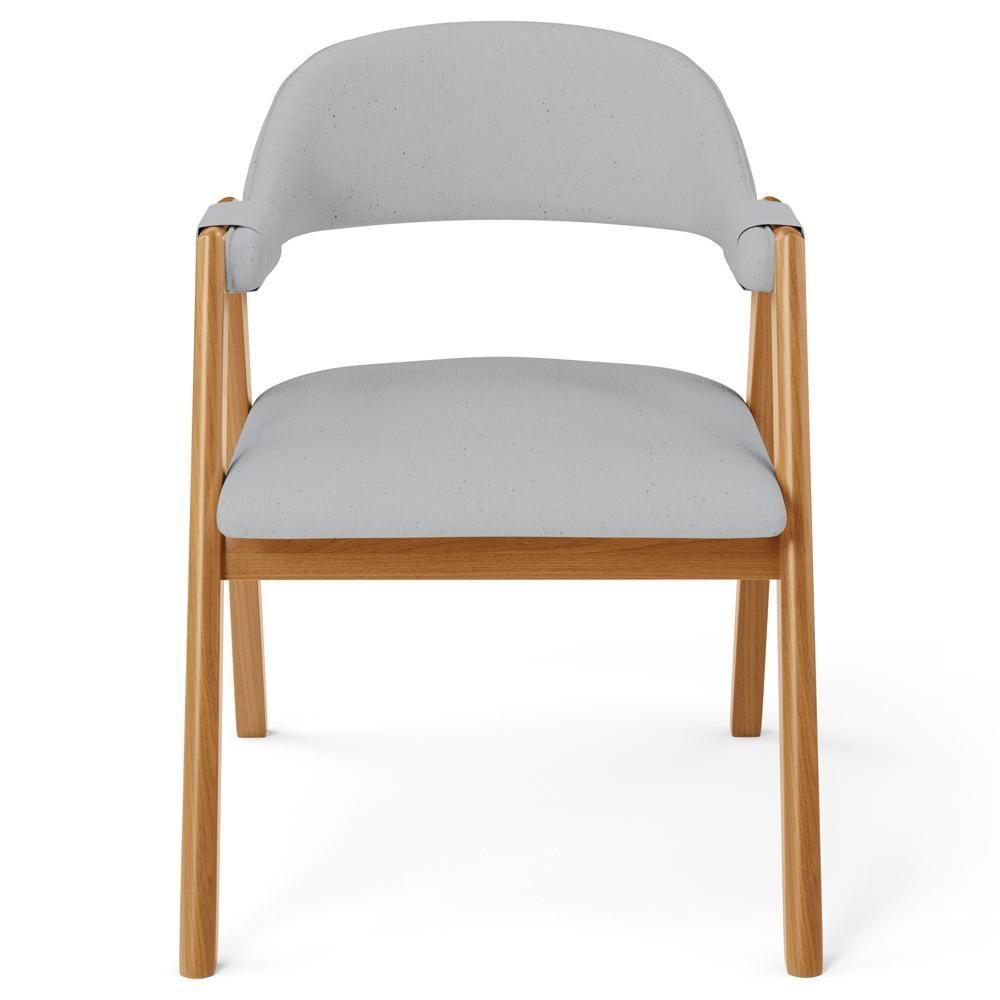 Kit 05 Cadeiras De Jantar E Estar Living Estofada Nadja L02 Linho Cinza - Lyam Decor - 3