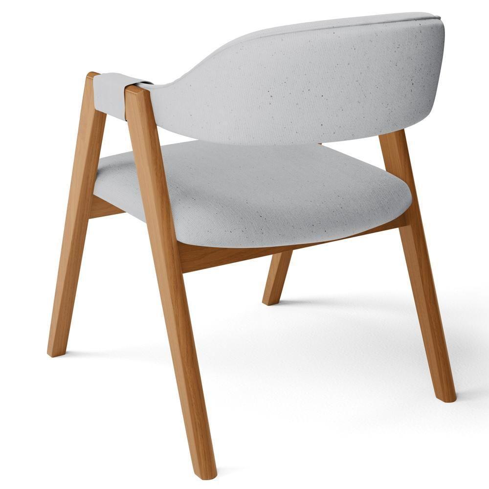 Kit 05 Cadeiras De Jantar E Estar Living Estofada Nadja L02 Linho Cinza - Lyam Decor - 8